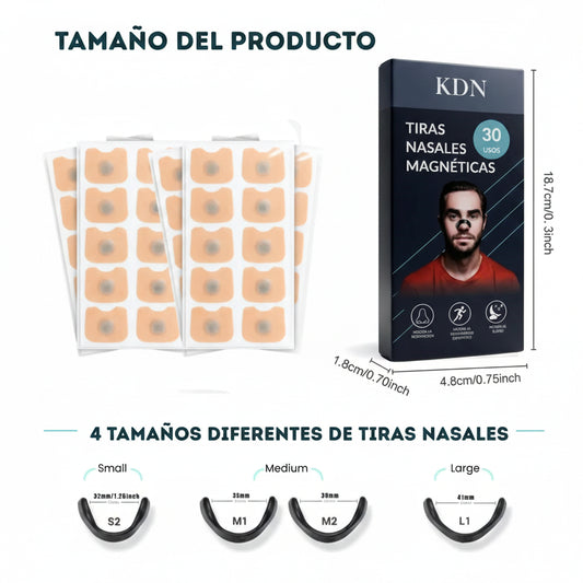 Tiras Nasales Magnéticas + Cintas Bucales para Dormir Mejor