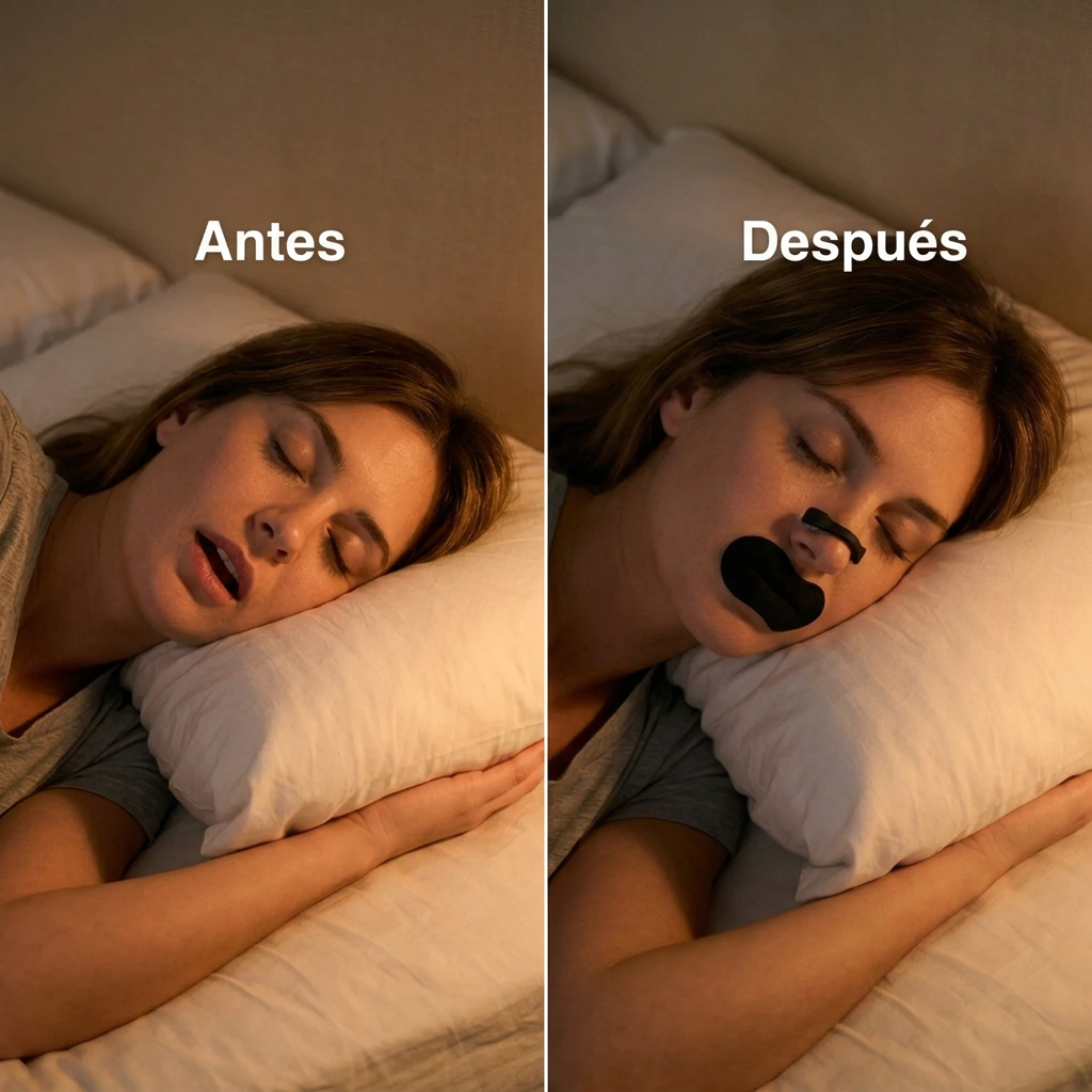 Tiras Nasales Magnéticas + Cintas Bucales para Dormir Mejor
