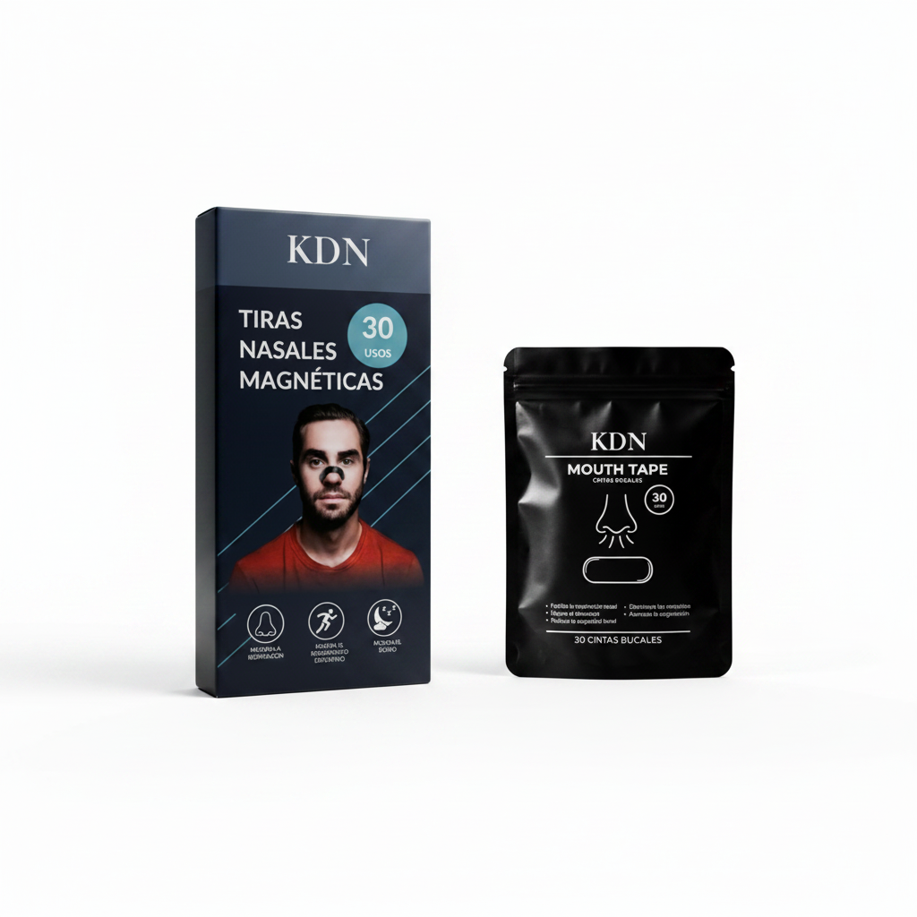 Tiras Nasales Magnéticas + Cintas Bucales para Dormir Mejor